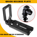 Quick Release L Plate MPU-105L*Bracket For Nikon D7200 750 5500 3300 SLR Cam 3C