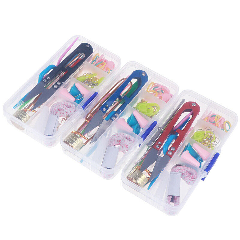 1 Set Knitting Tools Crochet Needle Hook Accessories Weave w/Case Box Yarn  OZ