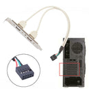 2 Ports USB 2.0 Female to 9 Pin Motherboard Header Cable Adapter for PC