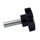 Locking screw, M10 x 30 mm, star grip, 40 mm diameter metal