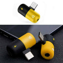 Mini 2In1 USB-C Jack Extension Earphone Aux To 3.5mm Type C Adapter Converter