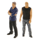 2Pcs 1:64 Mini Scenario Movie Figures Character for Park Train Diorama Decor