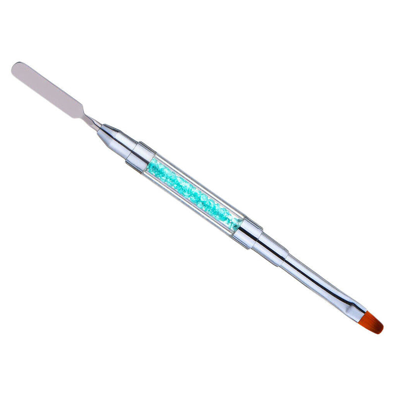 Poly Gel Nail Brush Dual-Ended Poly Acrylic UV Gel Extension Builder Blue