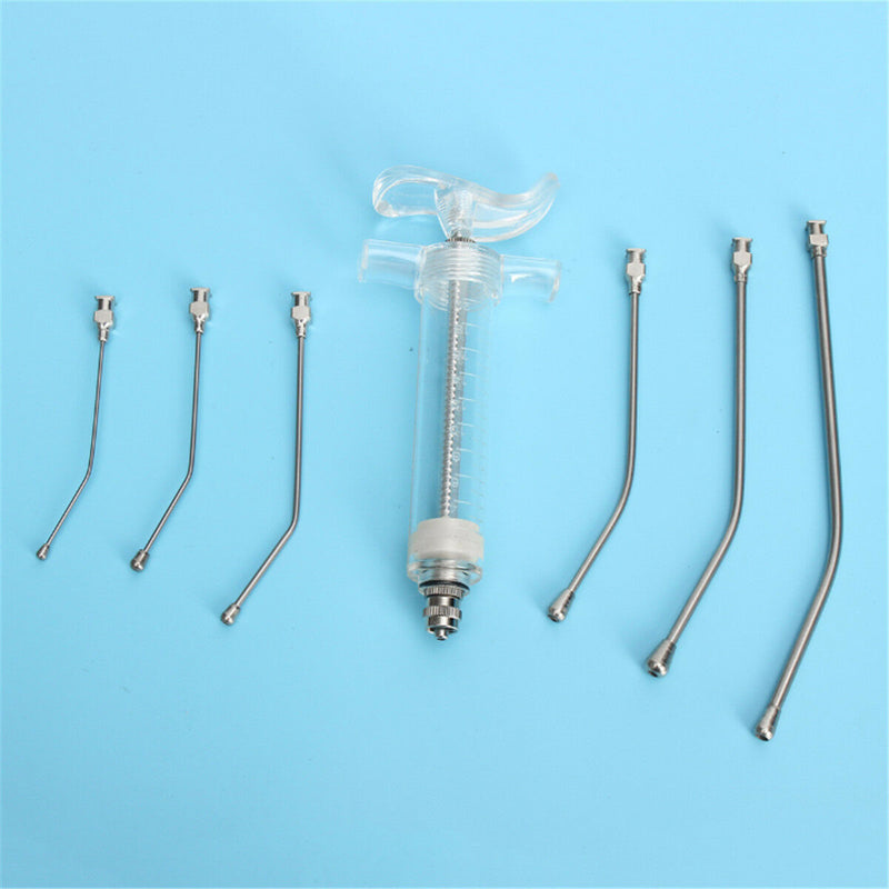 Veterinary Crop Feeding Kit - 6Pc curved gavage tubes & 1Pc Syringe