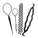 4/set Hair Braiding Kit Roller Magic Hair  Styling Clips Bun Maker Tool