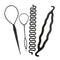 4/set Hair Braiding Kit Roller Magic Hair  Styling Clips Bun Maker Tool