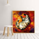 Cat 5D DIY Full Round Drill Diamond Painting Animal Cross Stitch Art Crafts