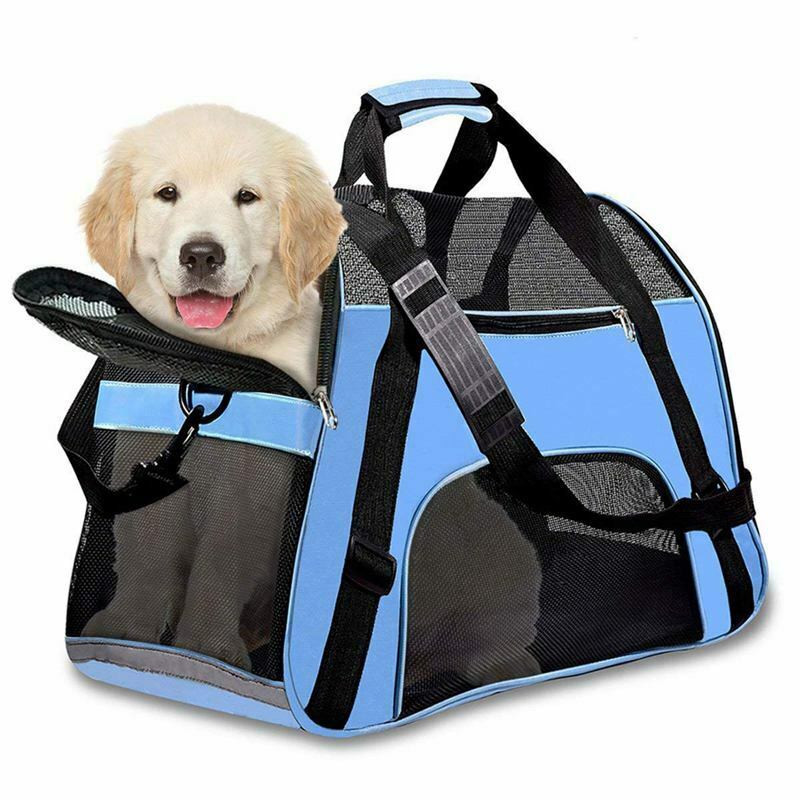 Pet Travel Carriers Soft Sided Portable Bags Dogs Cats Airline Approved Dog X1M3