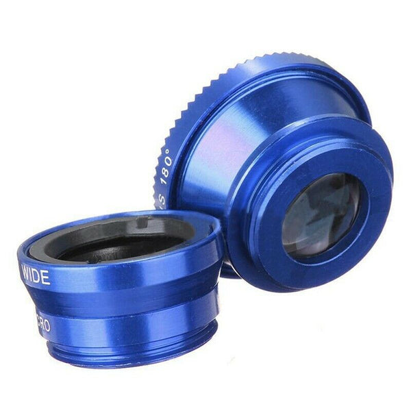 1 set 3 in 1 Fish Eye + Wide Angle + Macro Clip On Camera Lens for Mobile P