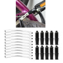 10Pcs Bike V Brake Noodles Cable Guide with 10Pcs Bike Cable Guide Pipe Rubber