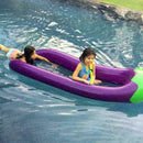 Eggplant floating row large swimming ring floating air mattress with net fo V8F3
