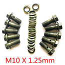 Motorcycle Double Banjo Bolt M10 *1.25Pitch Brake Dual Line Hose Dirt Pit Bike3C