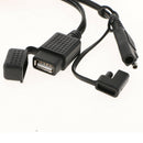 Premium 12-24V Solar Battery SAE to USB Female Charger Harness Extension