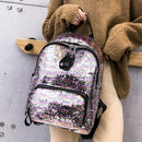 Sequins Bling Teen Small Backpack Girl Travel Shoulder Bag Female Sequins C