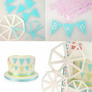 e-Flag Cake Cutter 3PCS Easy Bunting Cutters Cake Side Baking Pastry Sugarc O6O5