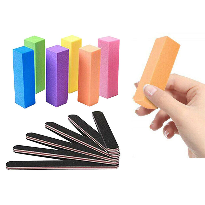 12Pcs Nail Art Buffer Files Block Manicure Buffing Sanding Polish