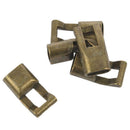 5 Sets Bronze Tone Hook Clasps 24x12mm for Leather Bracelet C6A5
