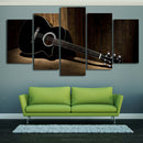 5 Panels Wall Paintings HomeHanging Arts Craft Guitar Pattern Home Decor