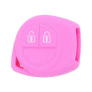 Silicone 2 Button Remote Key Case Fob Protect Cover for Suzuki SX4 (Pink)