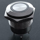 DC3V Blue Illuminated LED 16mm Metal Momentary Push Button Switch SPST
