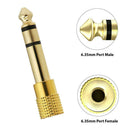 3.5mm 1/8''inch Socket Jack To 6.35mm Headphone Audio Socket AUX Converter