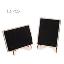 12Pcs DIY Assembled Mini Blackboard Wooden Message Wedding Party Labels