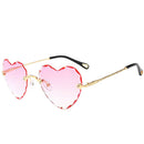 4x Ladies Heart Shaped Sunglasses Party Tinted Lens Metal Frame Eyewear