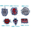 6 x Embroidery Denim Fabric Sew on Patches Jeans Cap Hat Dress DIY Appliques
