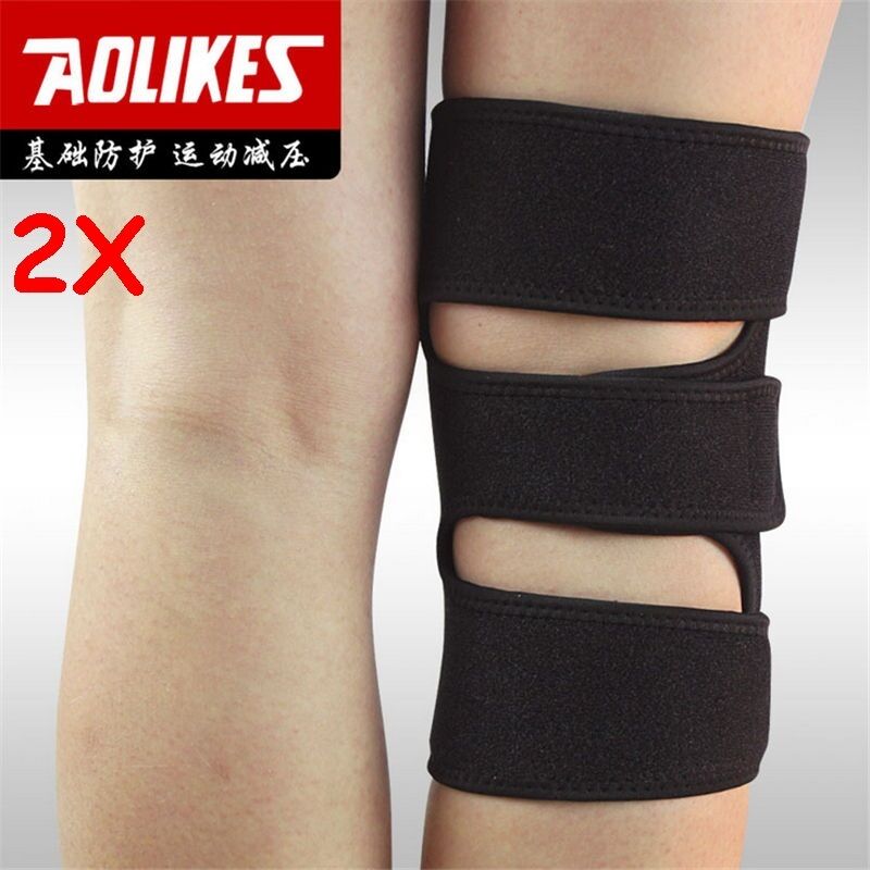 2X Sports Leg Knee Patella Support Brace Wrap Protect Protector Pad Sleeve Black