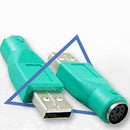 Green PS2 Female to USB Male Port Mouse Adapter Converter Connector for Keyboard