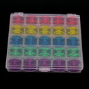 25Pcs/Set Empty Bobbins Sewing Machine Spools Colorful Plastic Case Storage BoME
