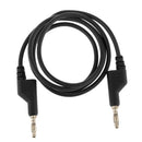1M Dual Injection 4mm Banana Plug Connector Adapter Probe Cable Cord,Black
