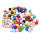 50Pcs Round Silicone Teething Beads 15Mm Baby Teether Bead Food Silicone Ba