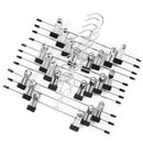 Metal Pants Skirt Slack Hangers with 2-Adjustable Clips, 15-Pack O5Z7
