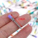 100Pcs Dental Multi-Color Flat Bowl Buffing Polisher Prophy Cup Bolt Brush 3C