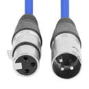1m XLR 3Pin Cable Male to Female Shielded Microphone Wire Cord (Blue) A