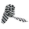 Mens Black White Plaid Checkered Necktie Neck Tie