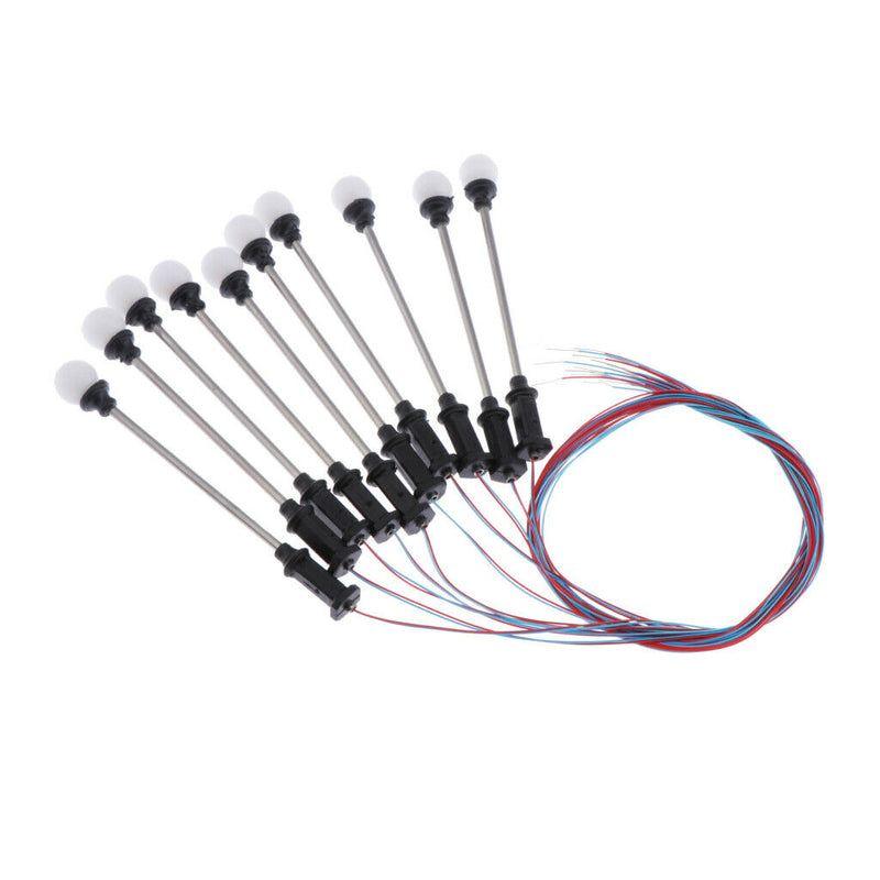 10Pcs Railway Led Lamppost Lamps Street Lights 1:100 HO Scale B