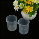 2pcs 100mL Clear Plastic Graduated Measuring Cup Jug Beaker Lab Tool JC~ï¼ˆ
