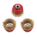 3PCS/Set Steel Wire Wheel Cup Brush Polishing for Grinder Rotating Tool for R6J6