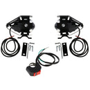 2 Pcs 12V U5 White LED Motorcycle Bike Driving Fog Light Spot Lamps &Switch