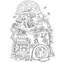 Mushroom House Transparent Stamps For DIY Scrapbooking Album Paper Cards WY BX