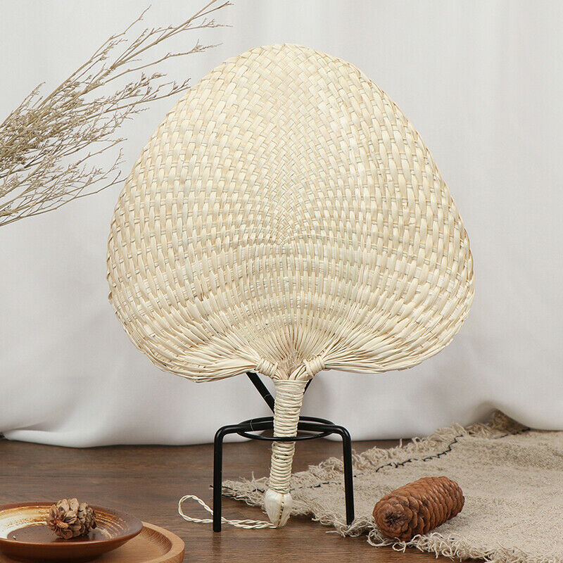 1PC Hand-woven Mosquito Repellent Fan Summer Manual Straw Hand Fans Palm LeafJ~ï¼ˆ
