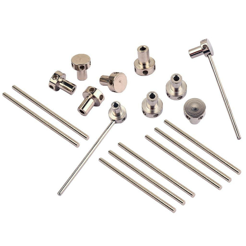 10 Sets Guitar Spoke Wheel Truss Rod Nut Hat Shape with Steel Bar for Guitar