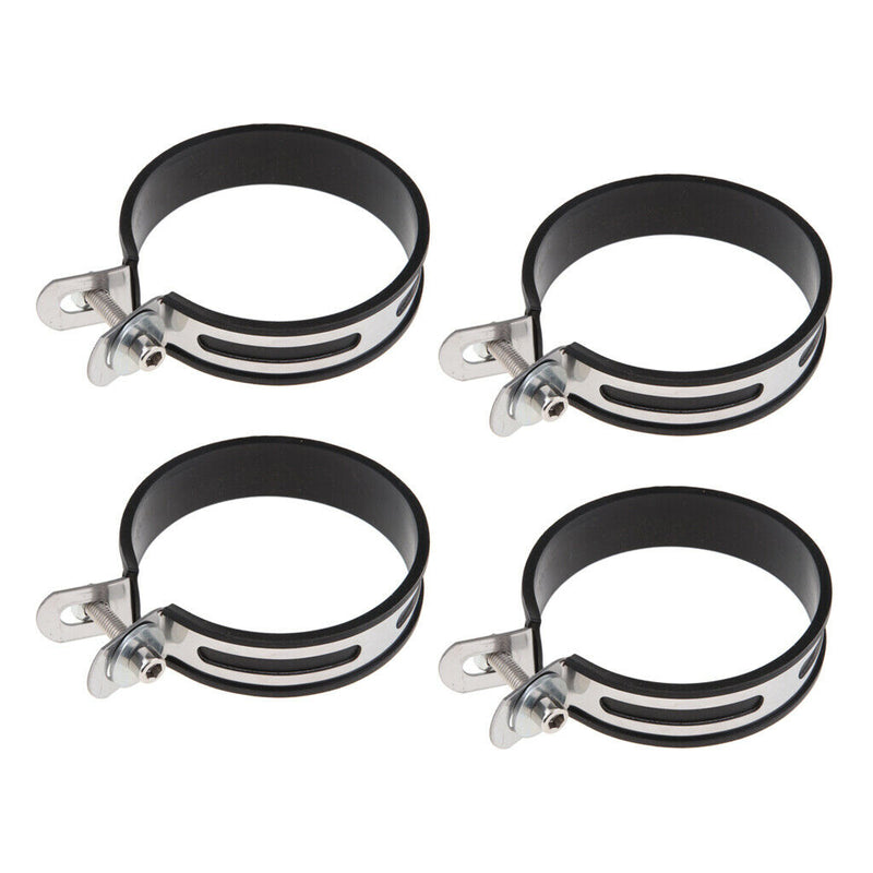 4x Motorcycles Scooter Exhaust Pipe Muffler Holder Clamp Fits 100mm Diameter