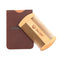 wood natural sandalwood double sided beard styling shaping comb tool with PU 3c