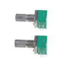2 Pack B50K Knurled Shaft Linear Rotary Taper Potentiometer Switch, 50K Ohm, 6