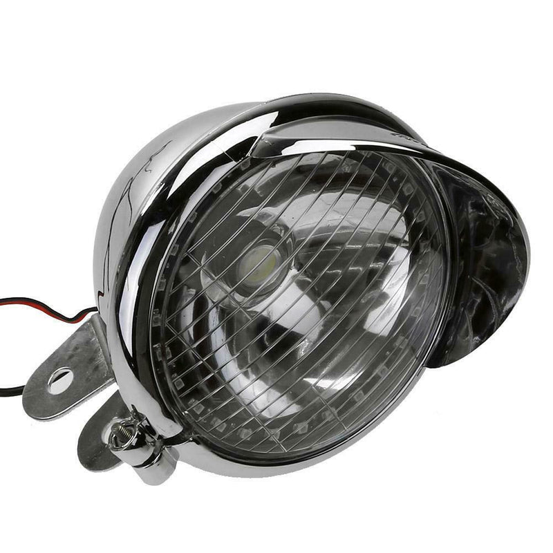 Motorcycle LED Headlight Passing Light Angel Eye 12V Spot Lamp Universal