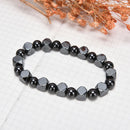 Magnetic Hematite Black Beads Stretch Health Care Bracelet Men Bangles Jewe BX