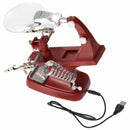 Multi-functional 3X/4.5X Welding Desktop Magnifier with 2 LEDs Alligator Cl X2R9